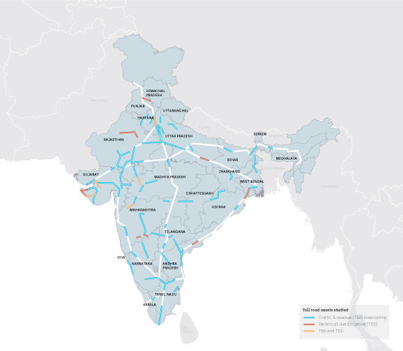India toll roads map