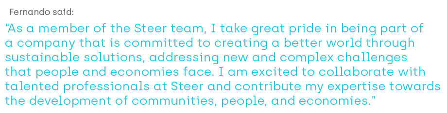 Fernando quote about joining Steer