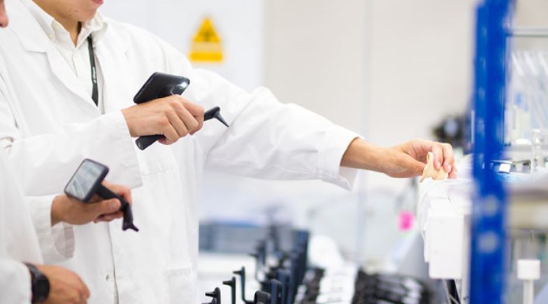 People working in a lab